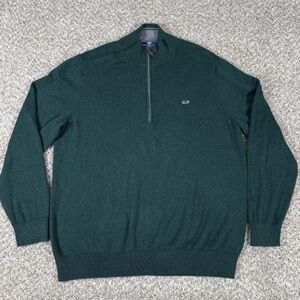 Men's Green Half-Zip Sweater